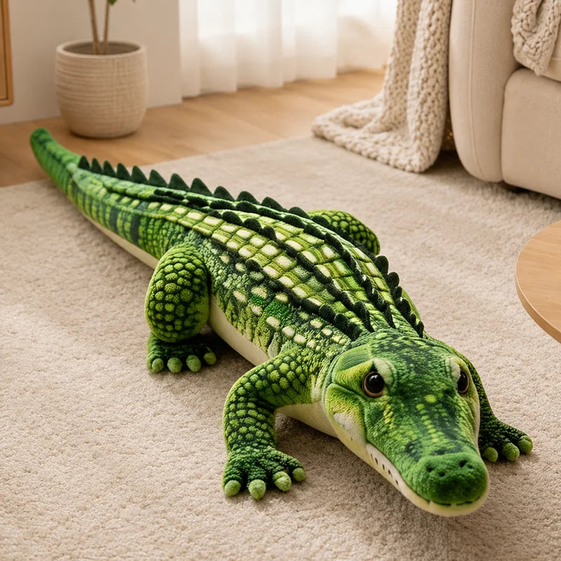 Crocodile Plush Pillow – 65–90 cm