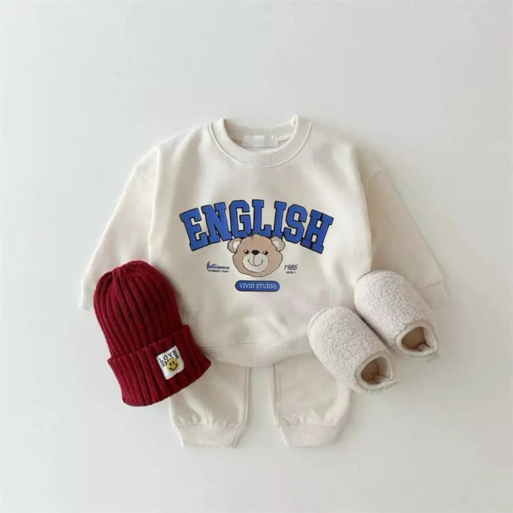Kids Bear Hoodie & Pants Set – 6M–6 Years