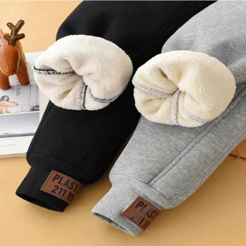 Pantalones de invierno de felpa para niños – Edades de 4 a 14 años