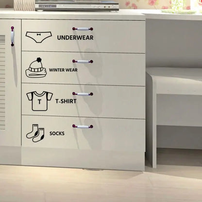 Decorative Stickers for Drawers and Containers - Clothing