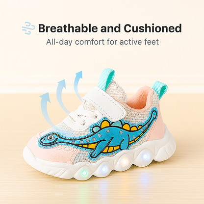 LED Dinosaur Edition Sneakers for Kids (1–6 Years)