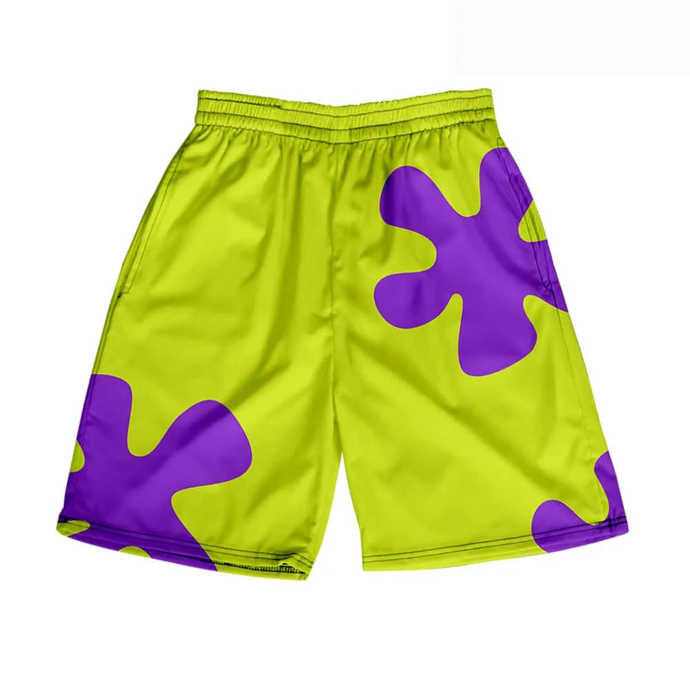 Kids 3D Cartoon Print Shorts – Quick-Dry