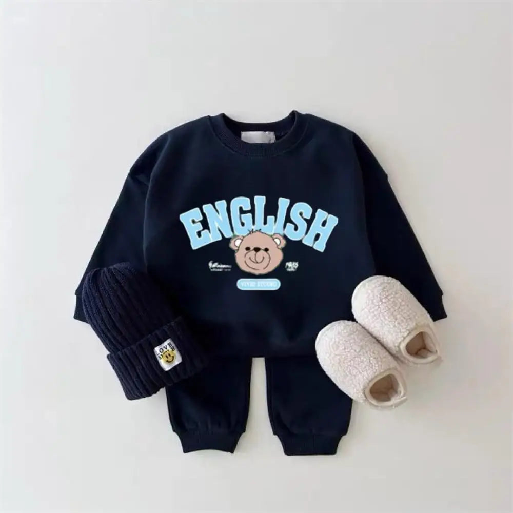 Kids Bear Hoodie & Pants Set – 6M–6 Years