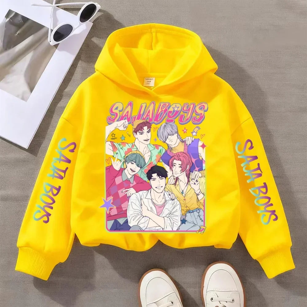 Colorful Music KPop-Inspired Hoodie for Kids (Ages 3–14)