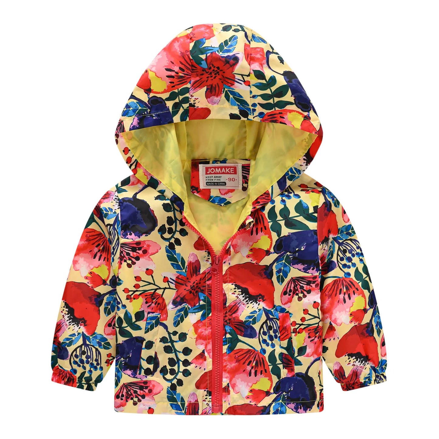 Chaqueta Cortavientos con Capucha y Cremallera para Niños Multivariante