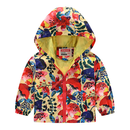 Chaqueta Cortavientos con Capucha y Cremallera para Niños Multivariante
