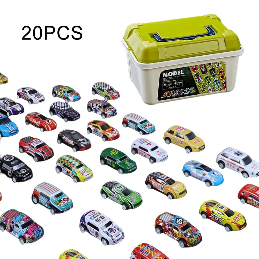 Coffret de voitures avec boîte de rangement – Cadeau pour enfants