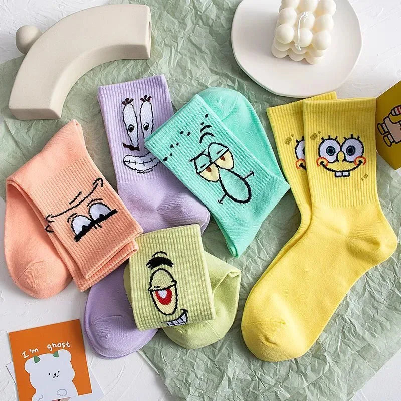 Cartoon-Crew-Socken für Kinder – 5er-Pack
