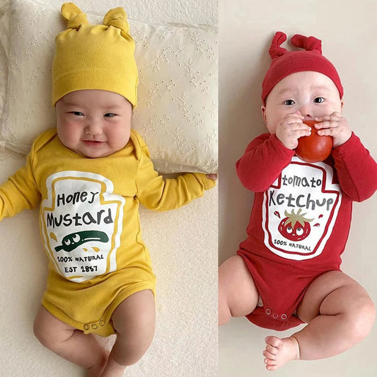 Baby Ketchup & Mustard Costume – 0–24 Months