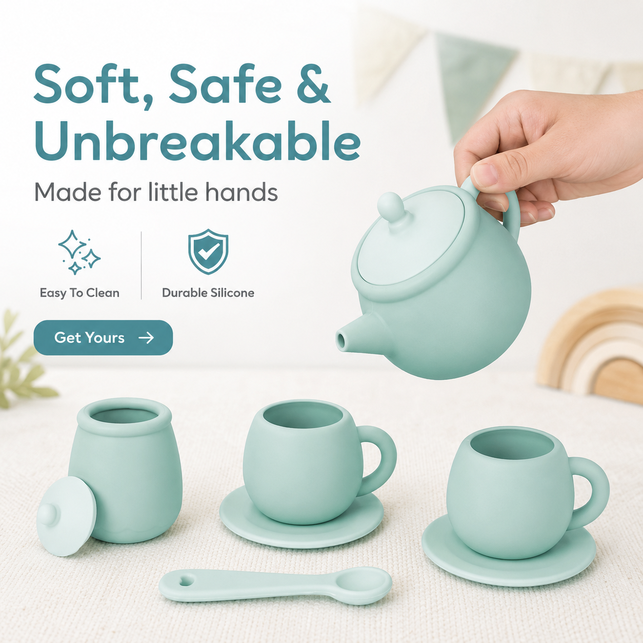 Tea Set Silicone Toy