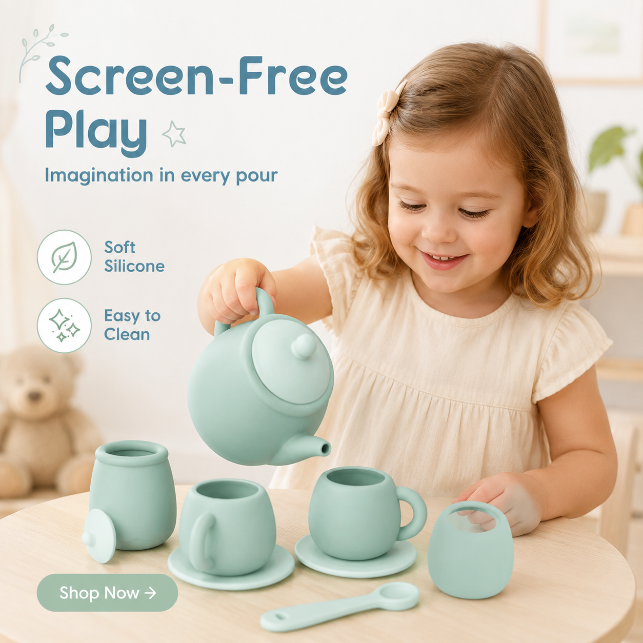 Tea Set Silicone Toy
