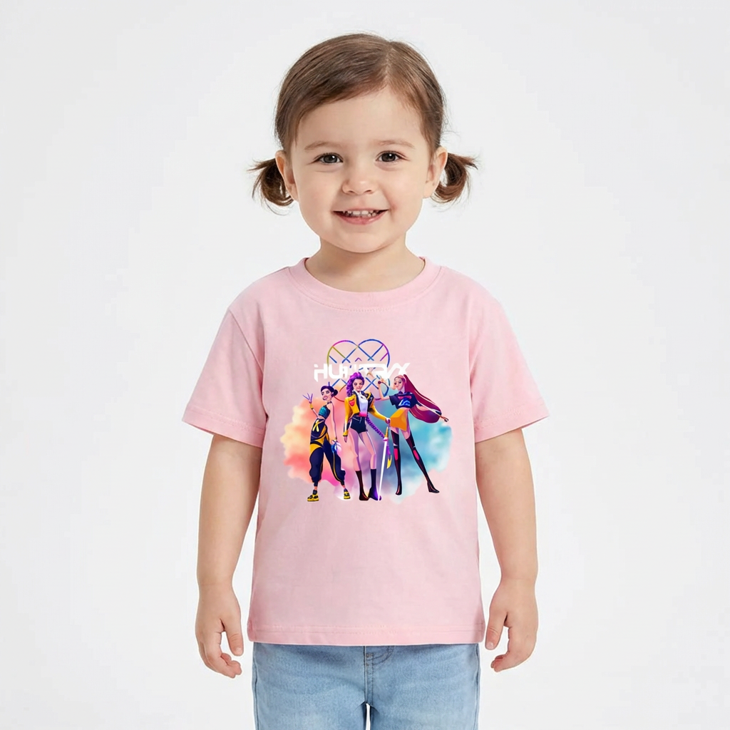Trendy KPop Music Style T-Shirt for Kids (1–7 Years)