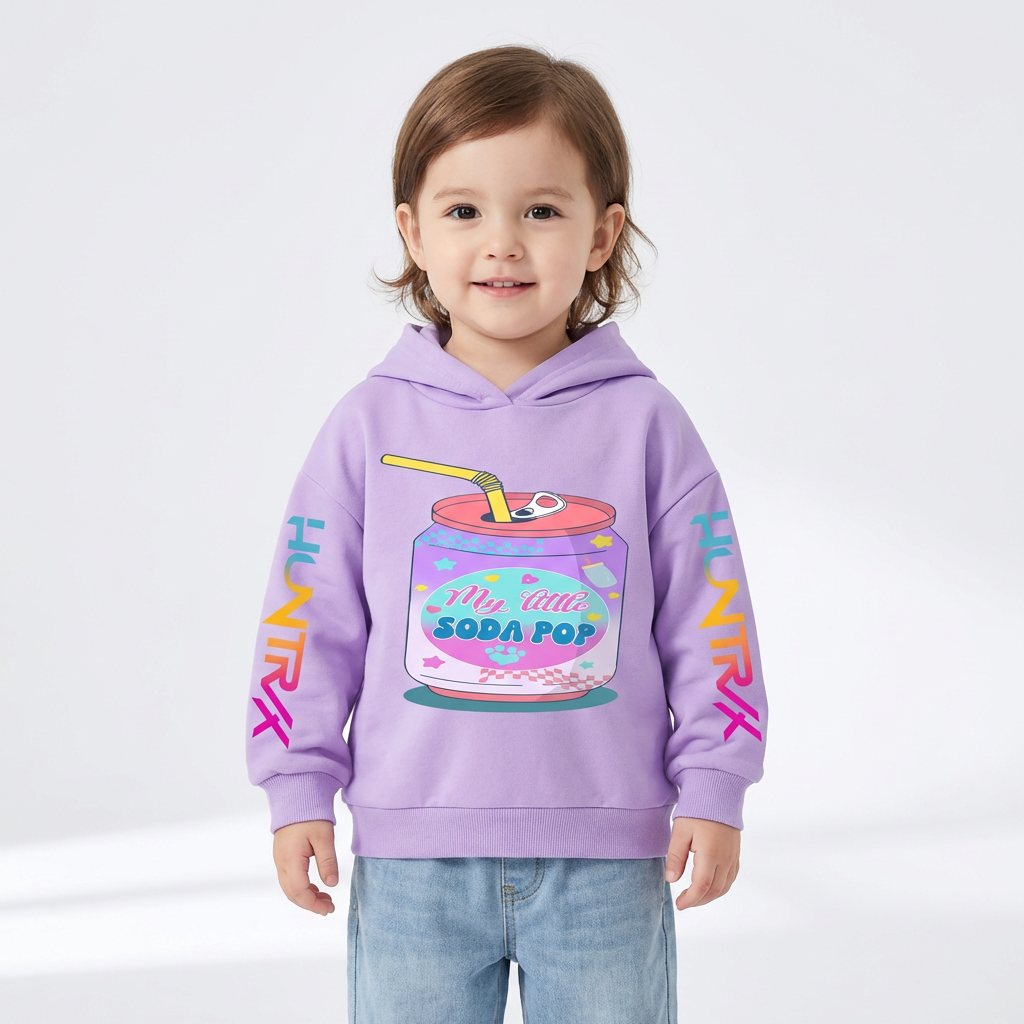 Kids Soda Pop Hoodie – KPop Music Style (3–14 Years)