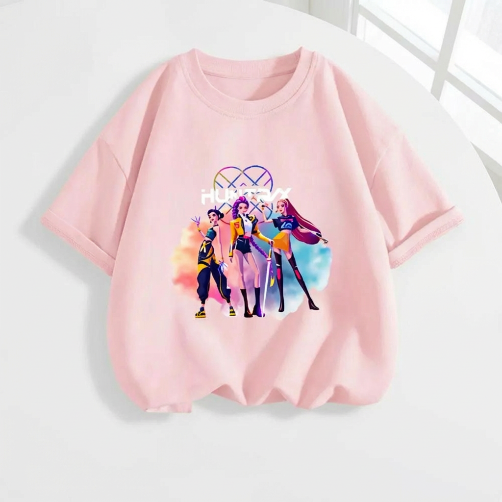 Trendy KPop Music Style T-Shirt for Kids (1–7 Years)