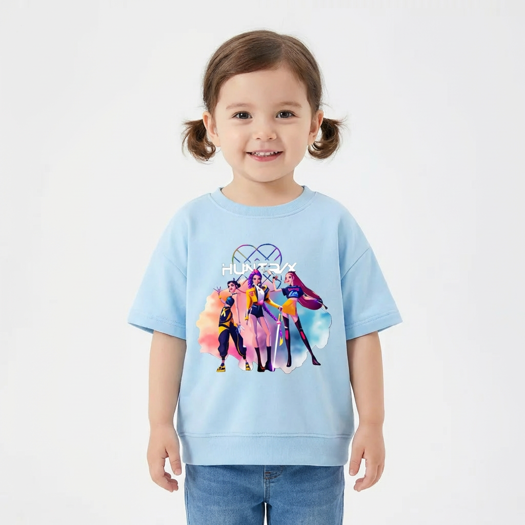 Trendy KPop Music Style T-Shirt for Kids (1–7 Years)