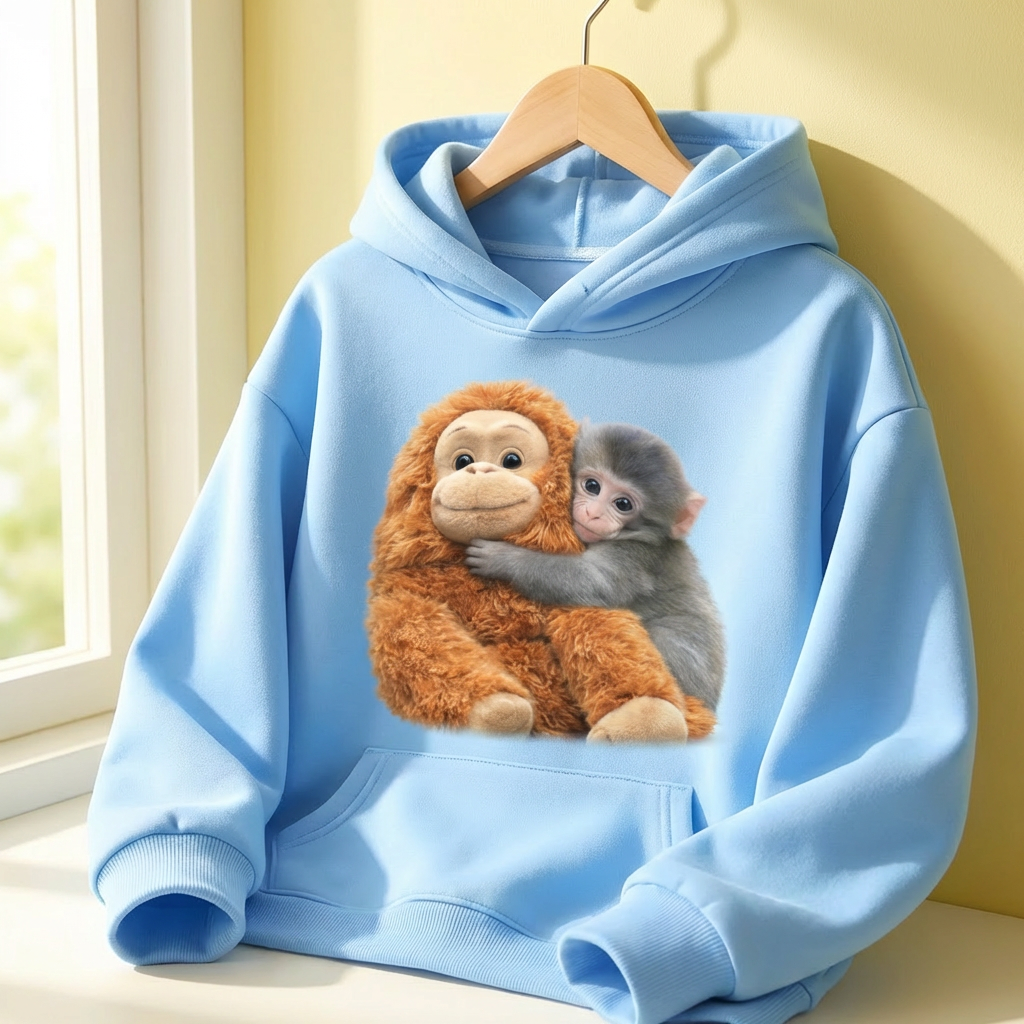 Kids Monkey Punch Sweatshirt – Viral Style (3–14 Years)
