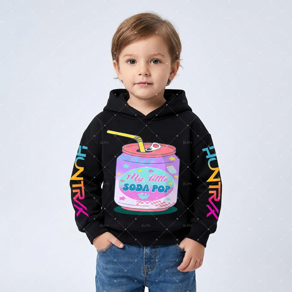 Kids Soda Pop Hoodie – KPop Music Style (3–14 Years)
