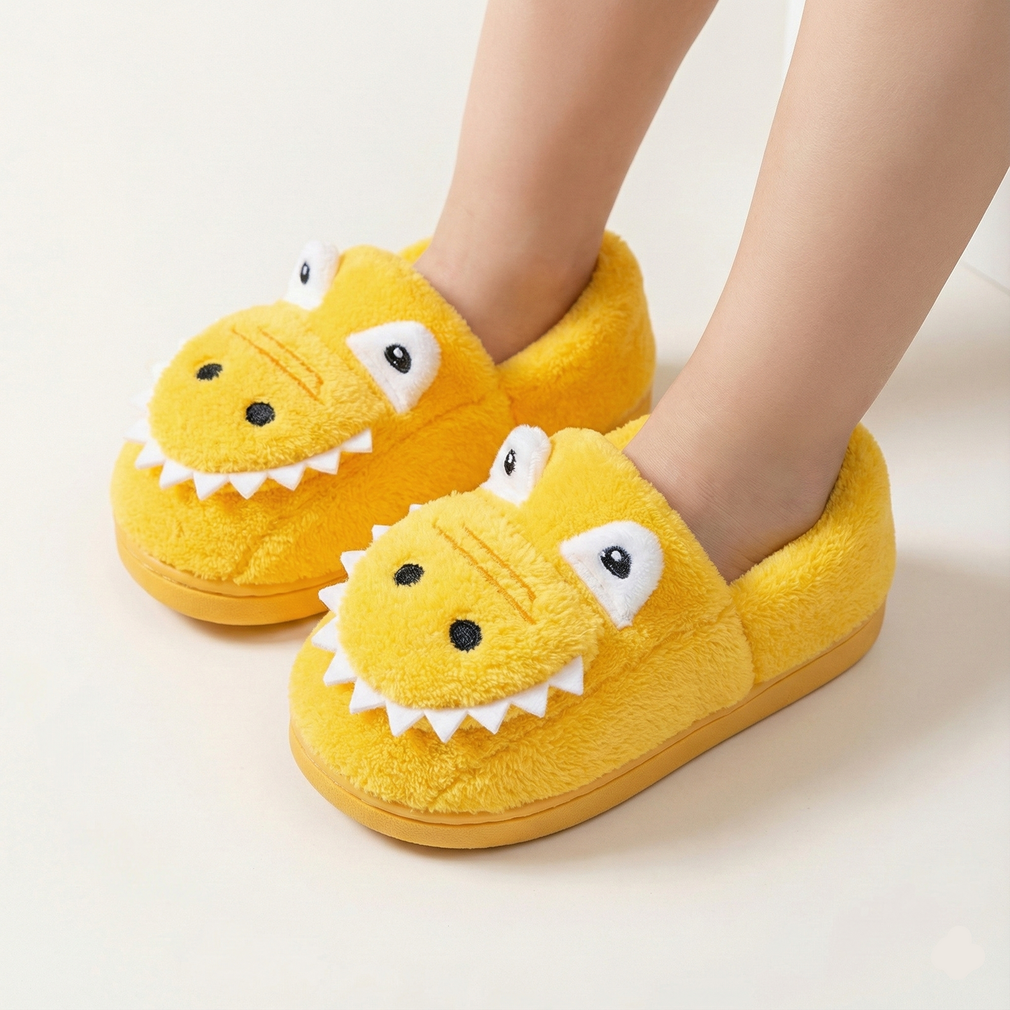 Soft Dino Slippers for Toddlers – Ages 1–6