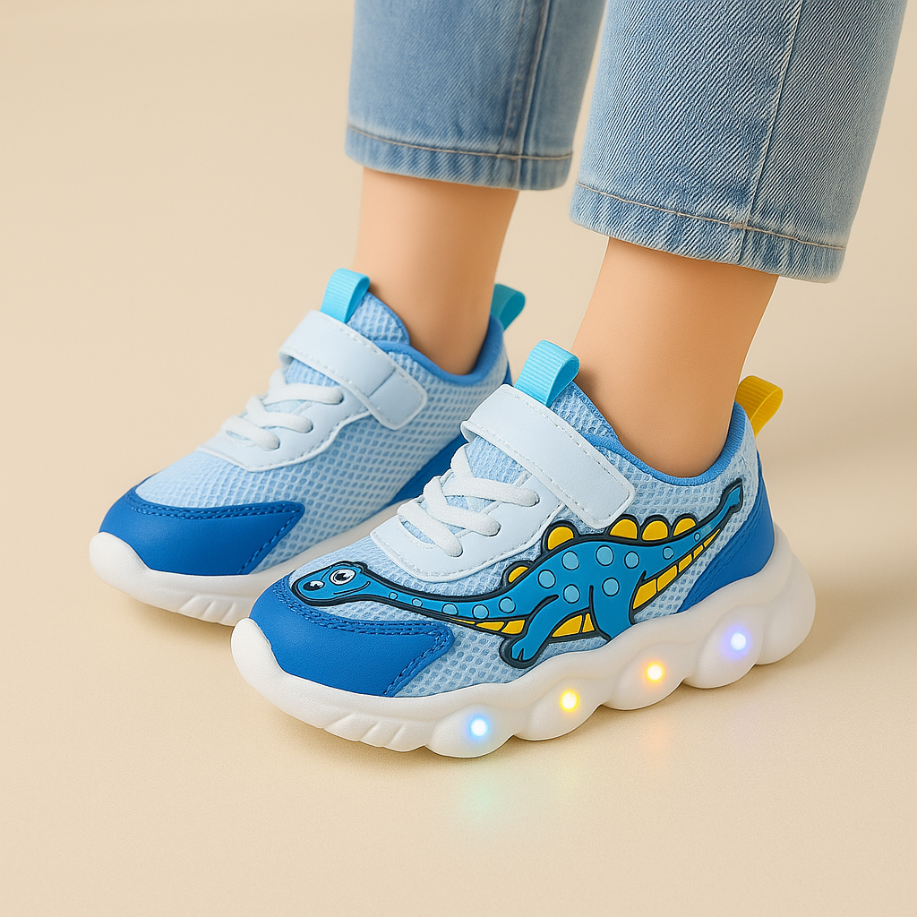 LED Dinosaur Edition Sneakers for Kids (1–6 Years)