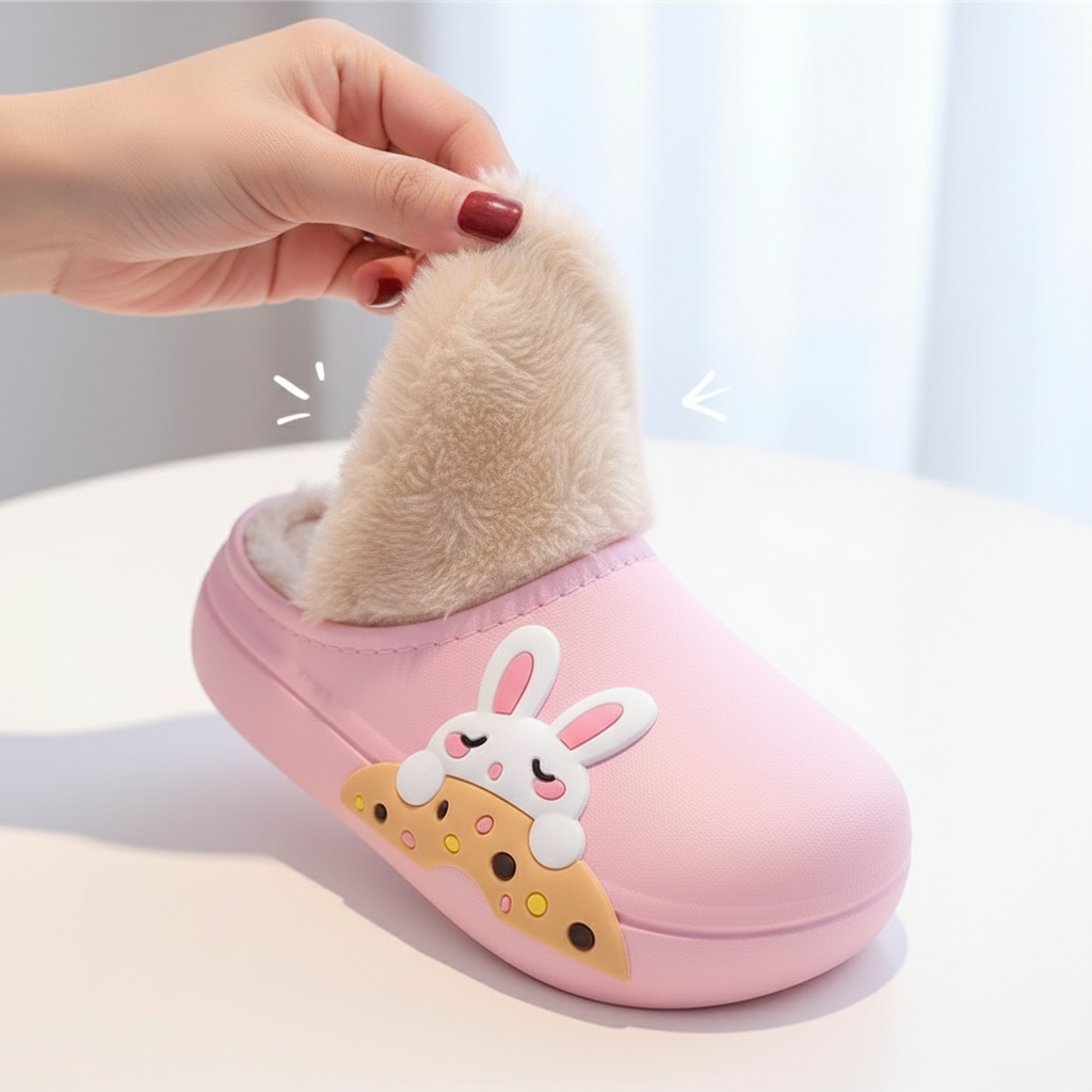Plush Waterproof Slippers – Ages 2 to Adults