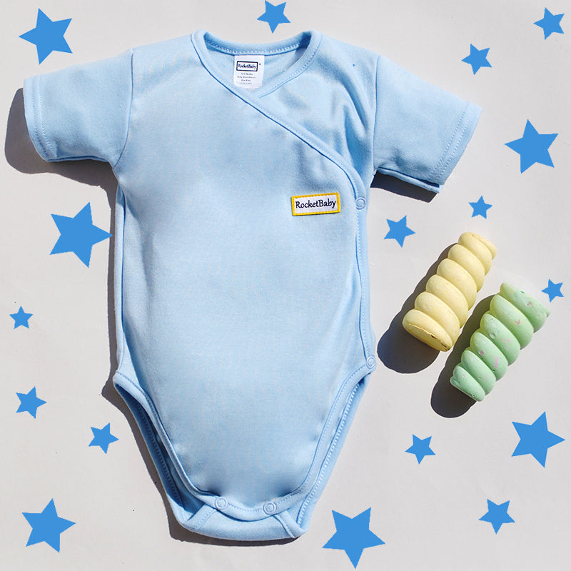Bodysuit Kimono Short Sleeve Baby Blue