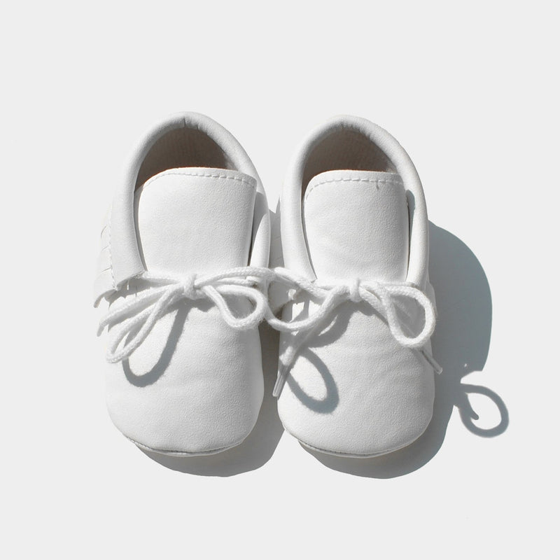 Moccasins Soft Sole Baby White
