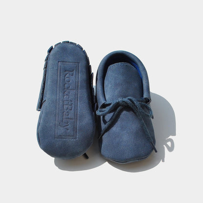 Mocasines Suela Blanda Bebé Azul Oscuro