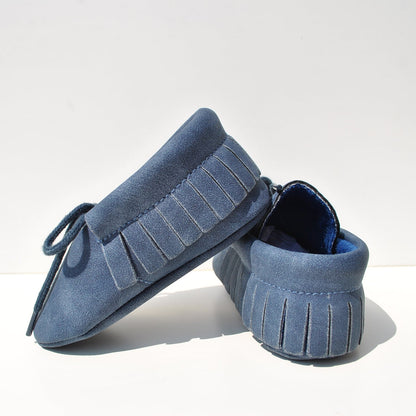 Mocasines Suela Blanda Bebé Azul Oscuro