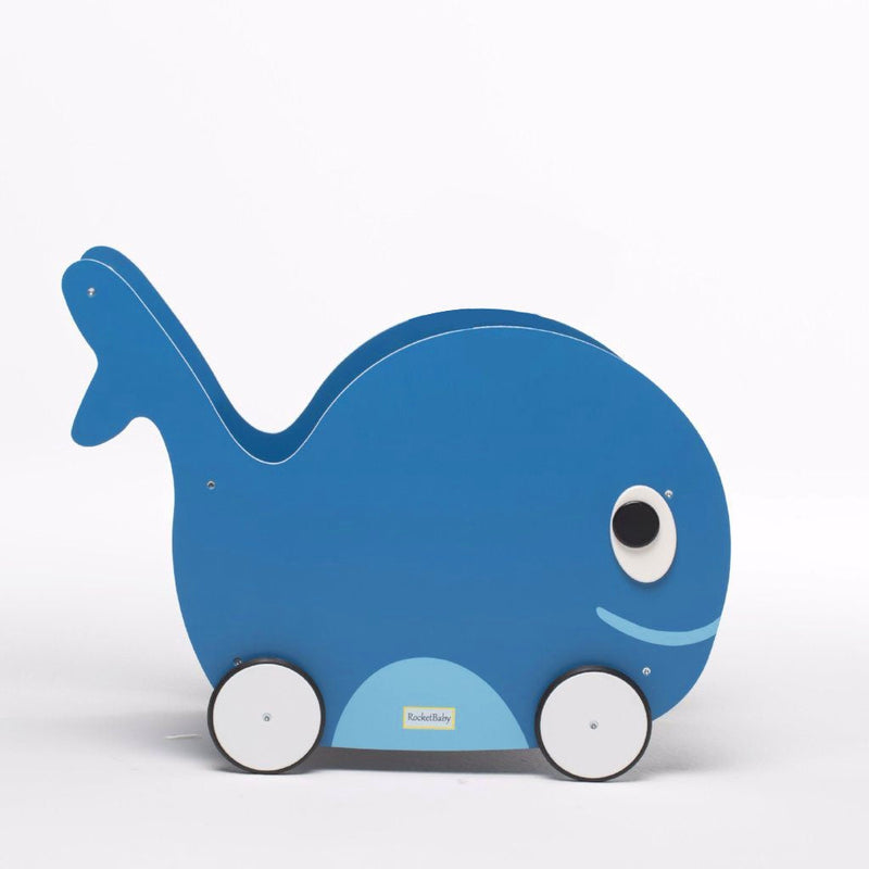 Push Toy and Toy Storage Toddler Whale Universe Blue