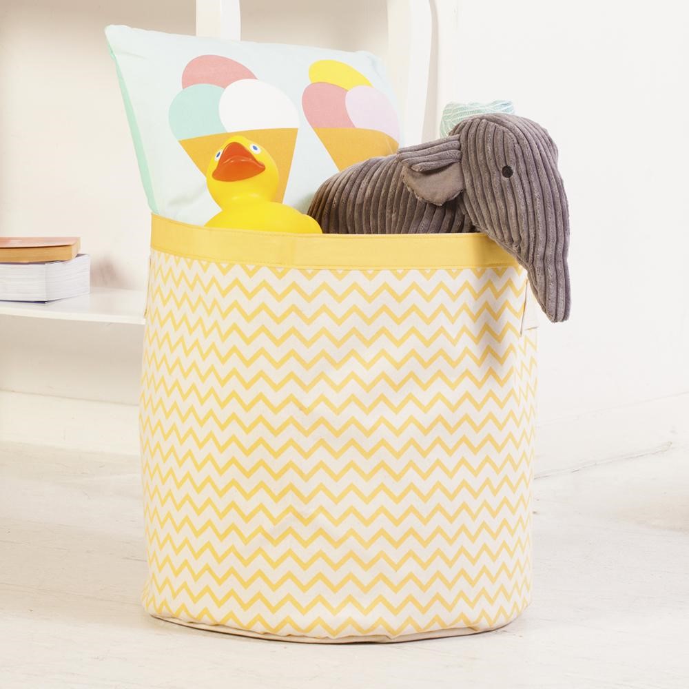 Storage Bin XXL ZigZag Yellow