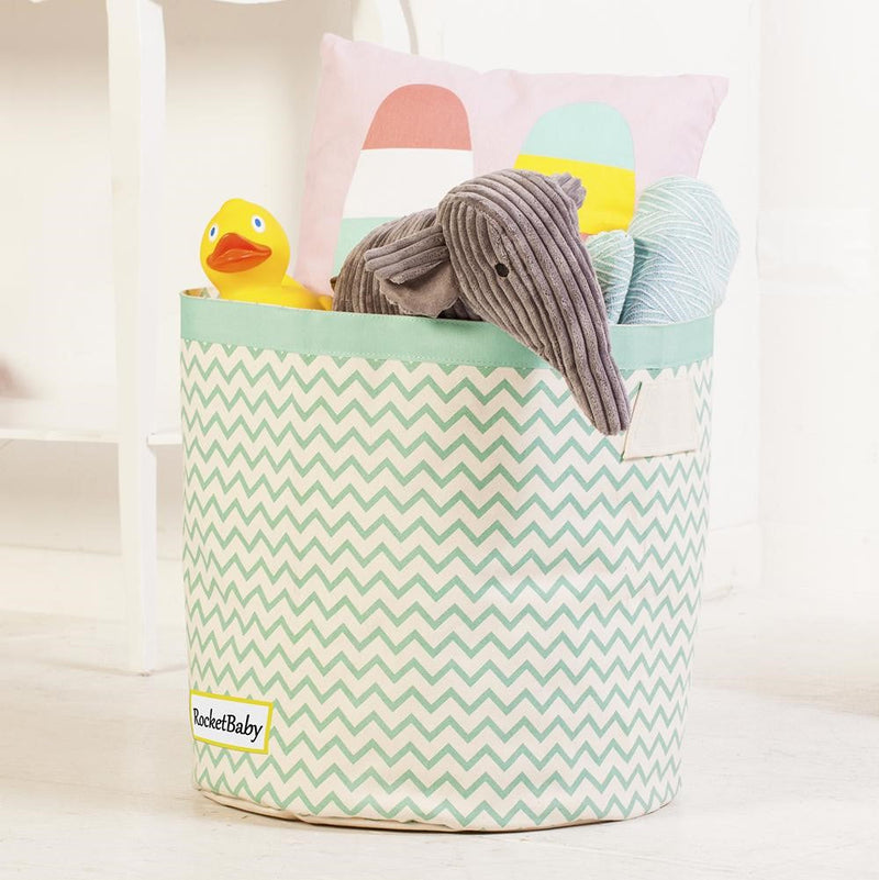 Storage Bin XXL ZigZag Green