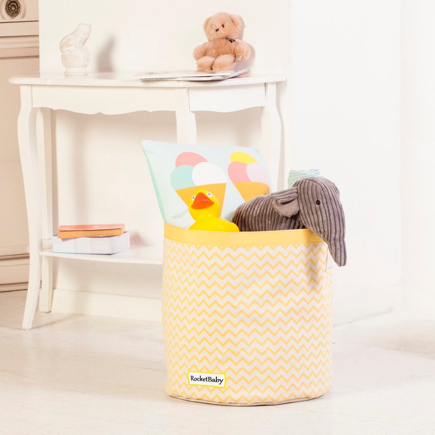 Storage Bin XXL ZigZag Yellow