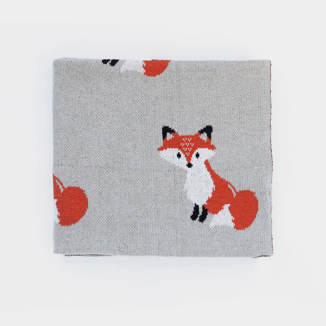 Cotton Baby Blanket Fox