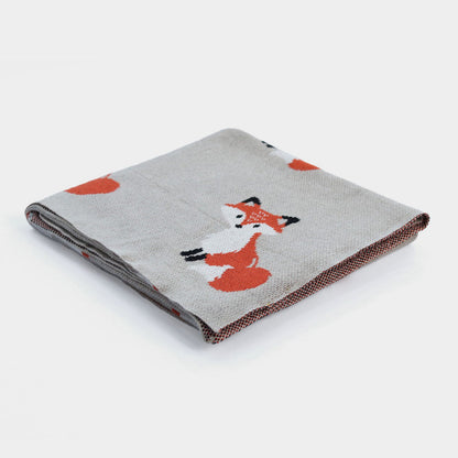 Cotton Baby Blanket Fox