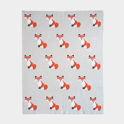 Cotton Baby Blanket Fox
