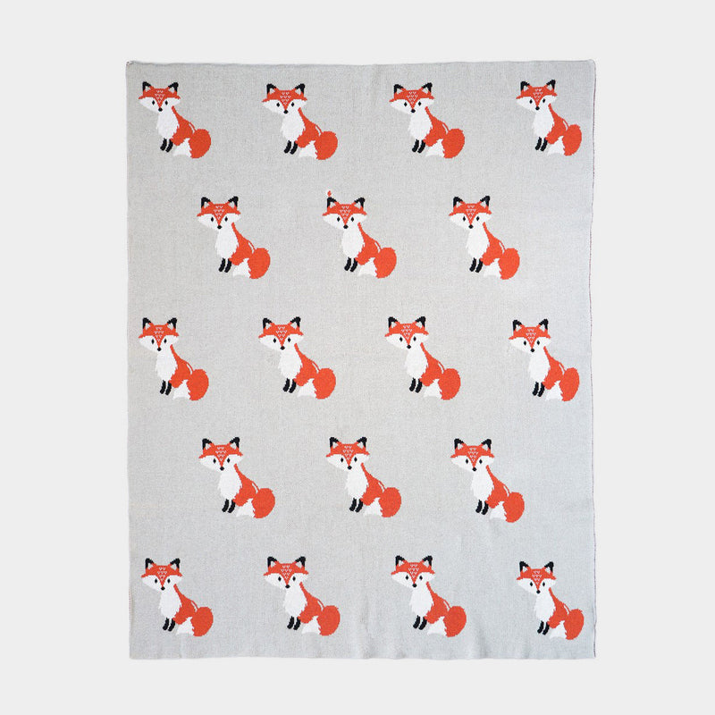 Cotton Baby Blanket Fox