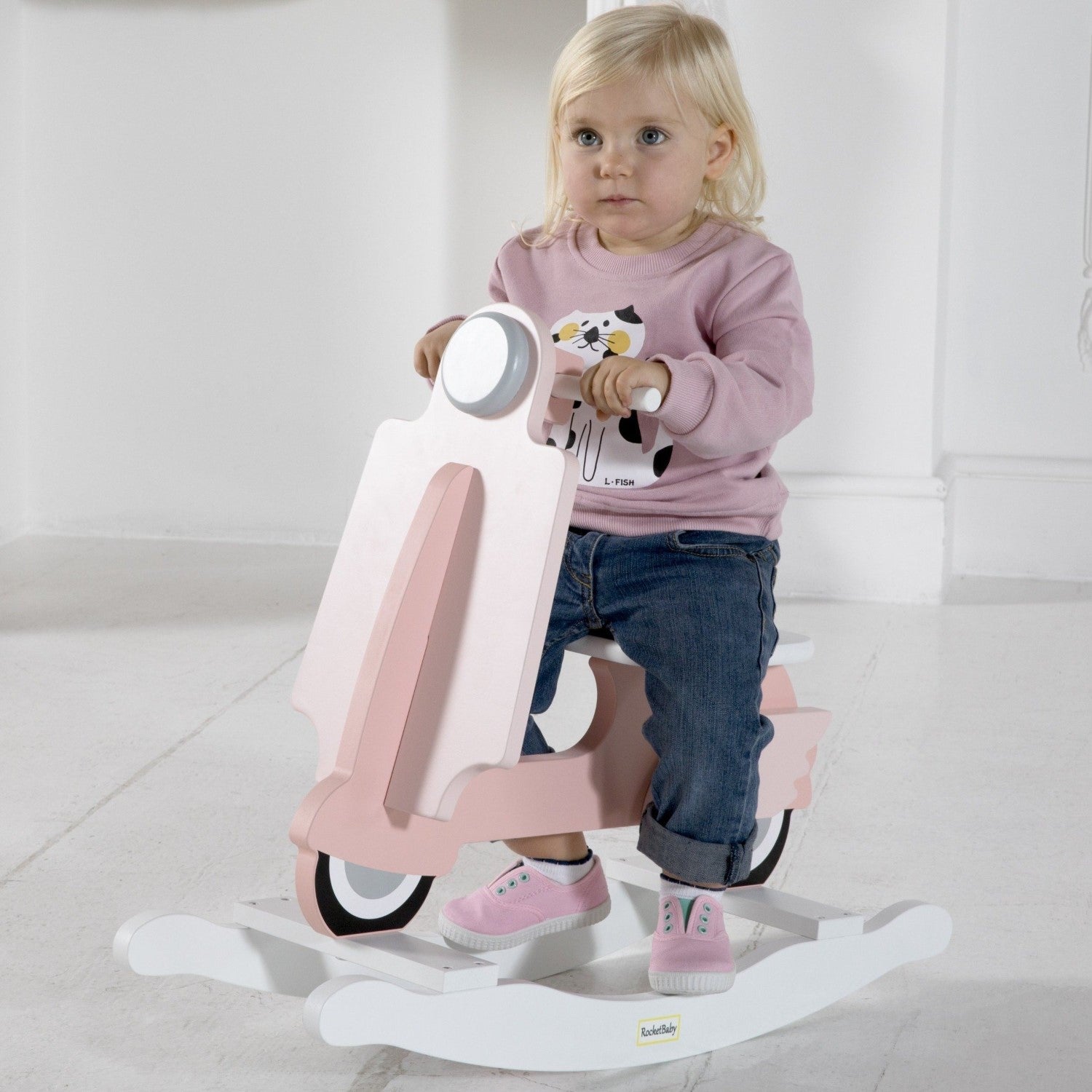 Scooter giocattolo a dondolo rosa – RocketBaby USA