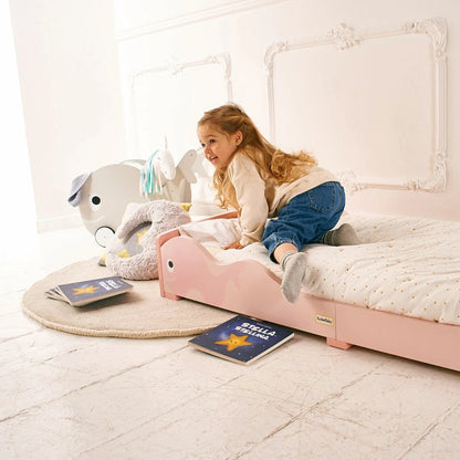 Low Kids Bed Montessori Pink Whale