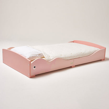 Low Kids Bed Montessori Pink Whale