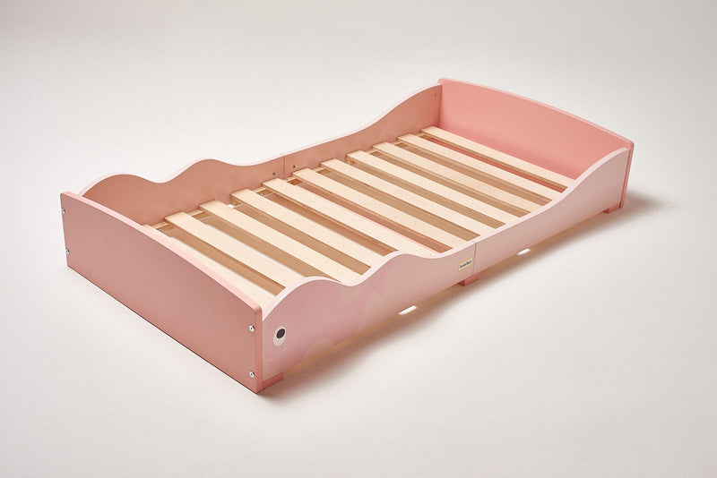 Low Kids Bed Montessori Pink Whale