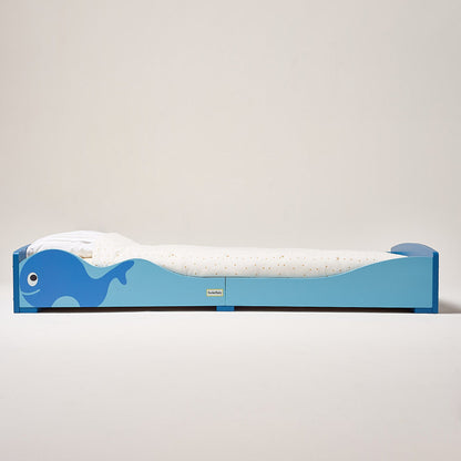 Low Kids Bed Montessori Blue Whale