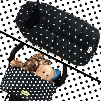 Stroller Footmuff Igloo Dots Black