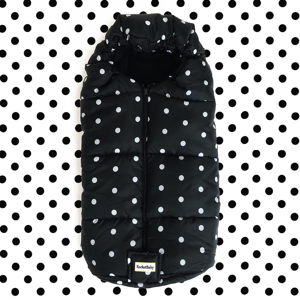 Sacco Coprigambe per Passeggino Igloo Dots Nero