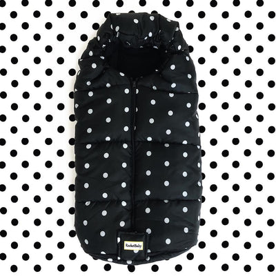 Stroller Footmuff Igloo Dots Black