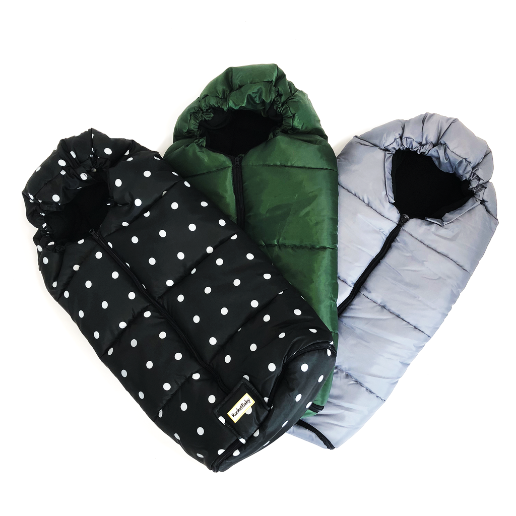Sacco Coprigambe per Passeggino Igloo Dots Nero
