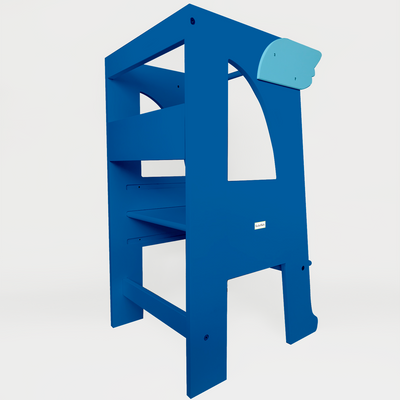 Front Protection Bar Blue Accessory for Step Stool Montessori Tower