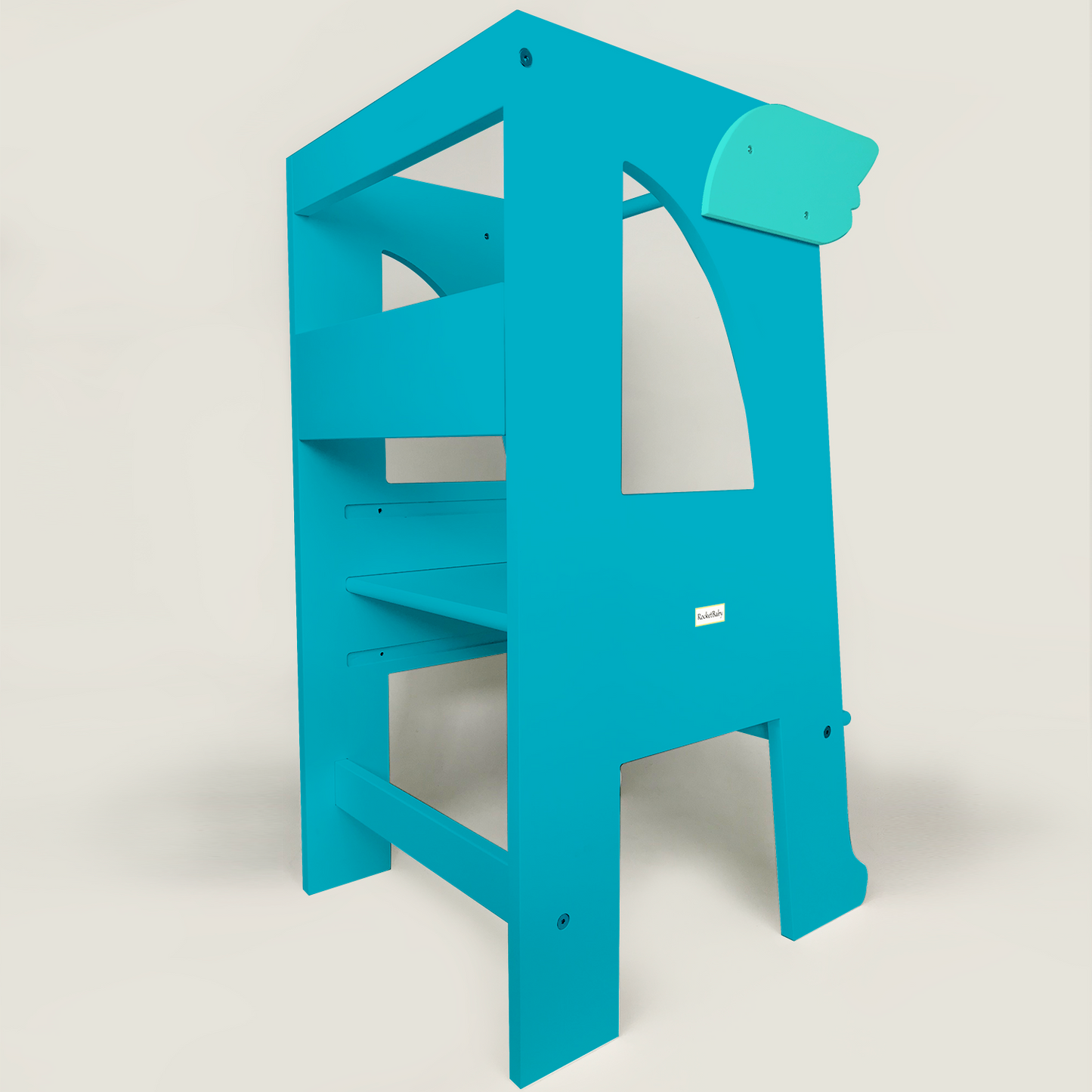 Front Protection Bar Green Accessory for Step Stool Montessori Tower