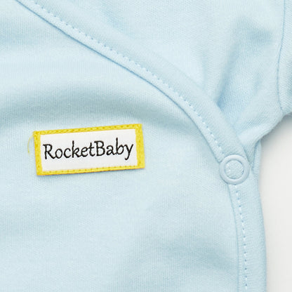 Body Kimono Manica Lunga Baby Blu