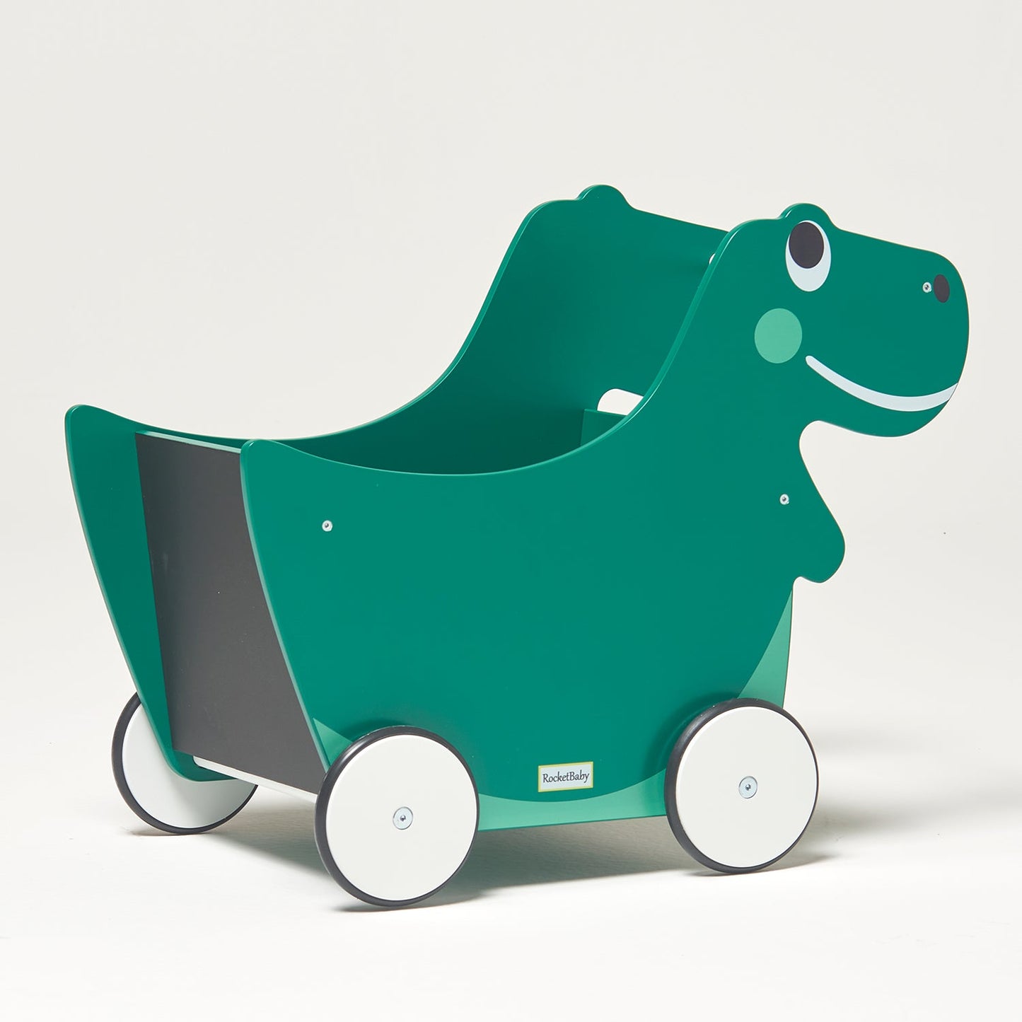 Giocattolo da spingere e contenitore per giocattoli per bambini Dino