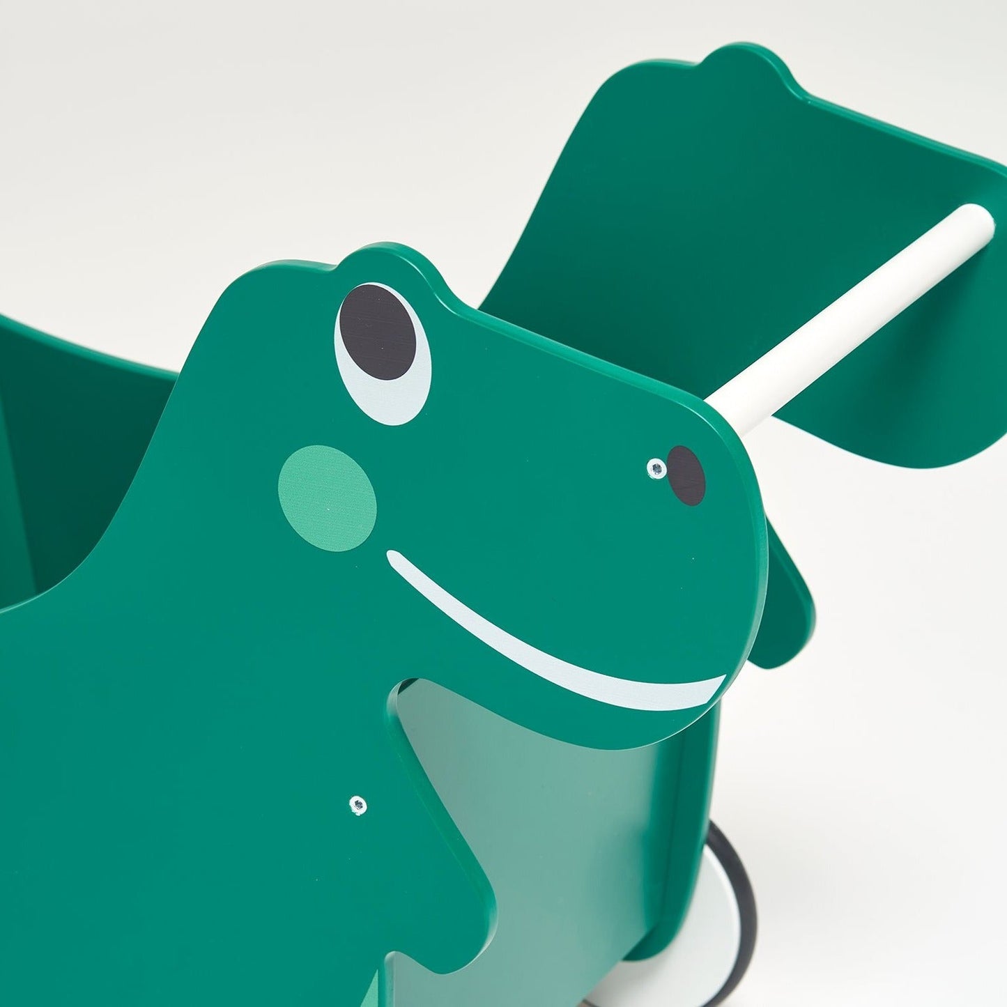 Giocattolo da spingere e contenitore per giocattoli per bambini Dino